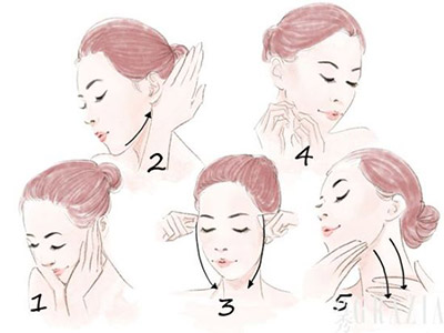 瘦脸按摩手法图解_艺图网